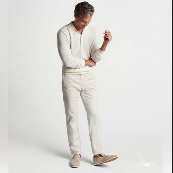 NWT PETER MILLAR Somerset Chinos Khaki Stretch Pants Crown Crafted Stone 35